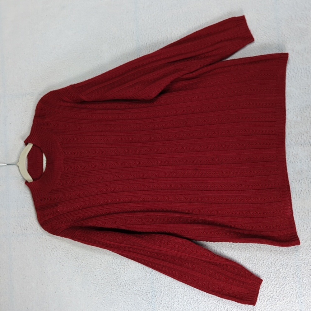 Partners Women's Vintage Vibrant Red Knit Sweater‎ Size M